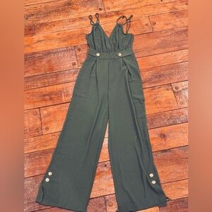 Zara jumpsuit with gold buttons